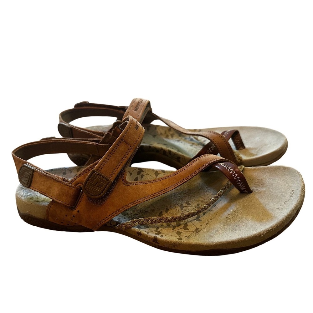 Merrell Light Brown Leather Siena Sandals Women's 10